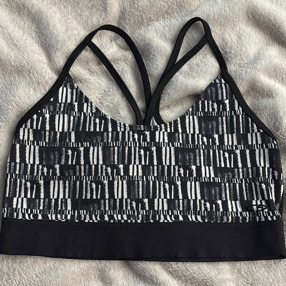 Champion Black and White Sports Bra Intimates